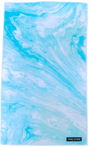 TowelUpNow Blue Marbleized Gym Towel