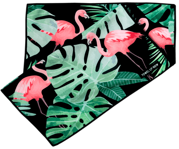 TowelUpNow Flamingo Vibe Gym Towel