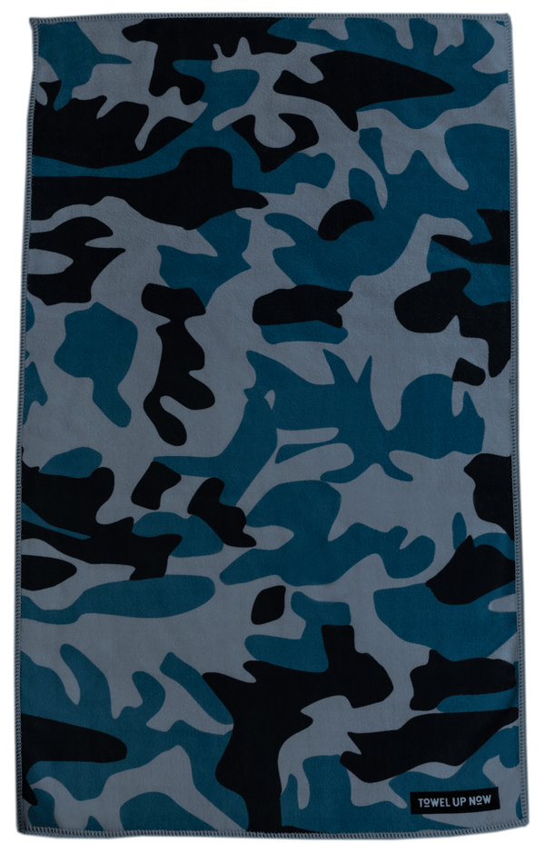 TowelUpNow Blue Camo Gym Towel