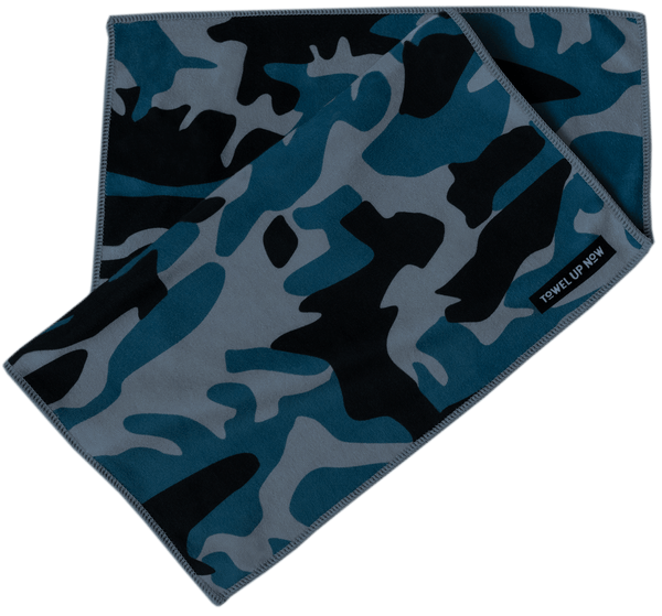 TowelUpNow Blue Camo Gym Towel