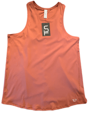 TowelUpNow Deep Coral Women's Cross-Tie Running Tank