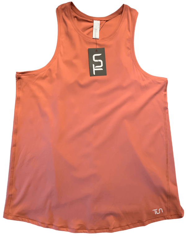 TowelUpNow Deep Coral Women's Cross-Tie Running Tank