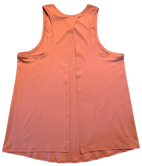 TowelUpNow Deep Coral Women's Cross-Tie Running Tank