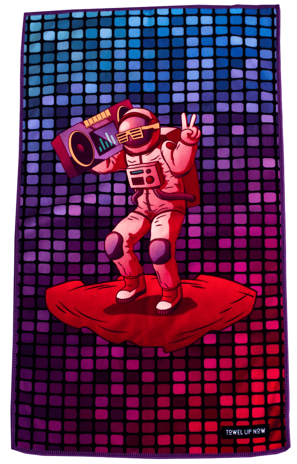 TowelUpNow Disco Moon Man Gym Towel