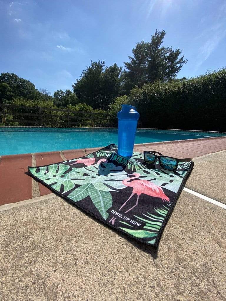 TowelUpNow Flamingo Vibe Gym Towel