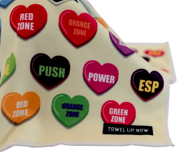 TowelUpNow Theory Hearts Gym Towel